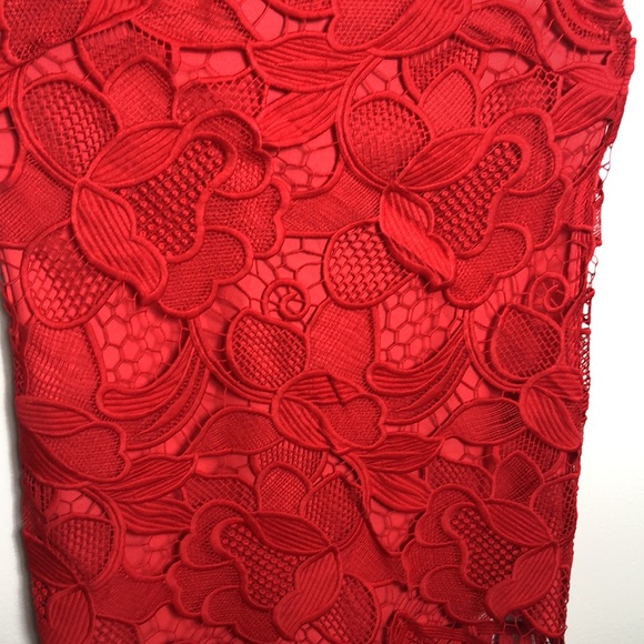 Lovers & Friends Red Caspian Lace Dress SzS - Picture 4 of 6